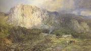 Henry Clarence Whaite,RWS Castle Rock,Cumberland (mk46) oil painting
